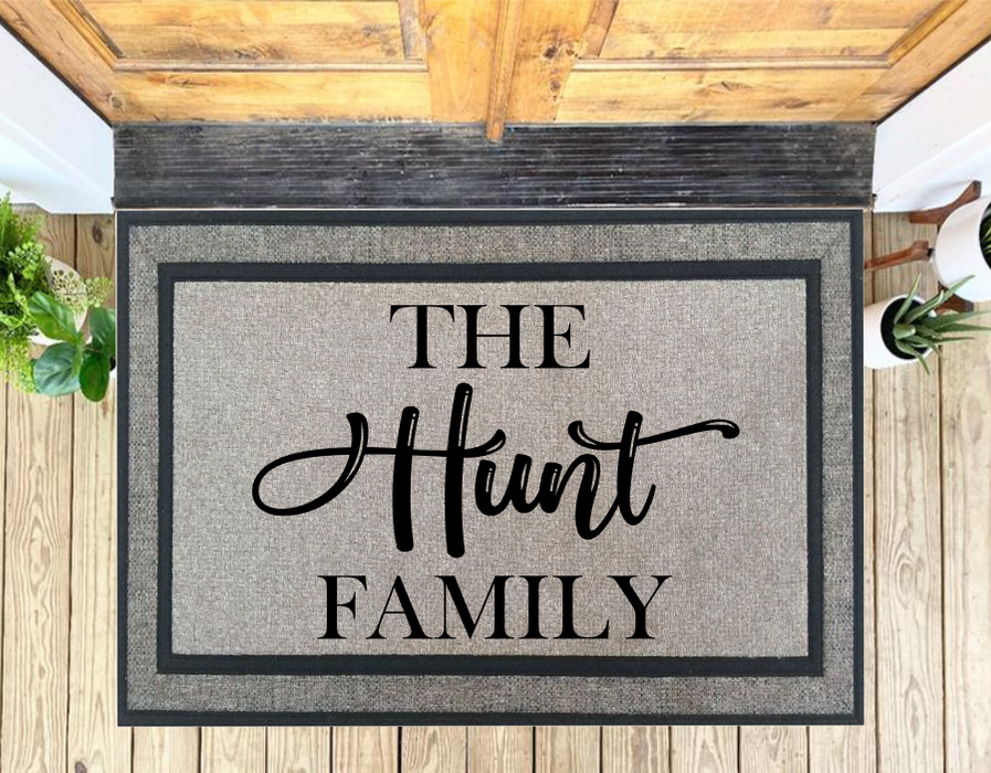 Family Name Personalized Door Mat - 18 X 30