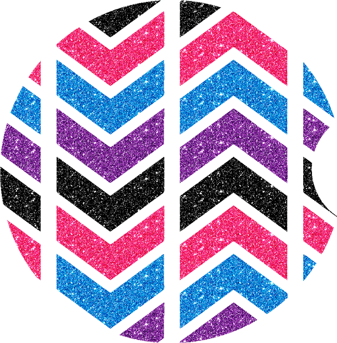 Black, Purple, Pink and Blue Chevron Car Coaster