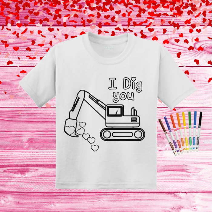 Valentine Coloring Shirts